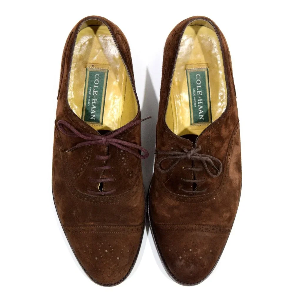 Cole Haan‎ Brown Suede Cap Toe Oxford Shoes 10 D